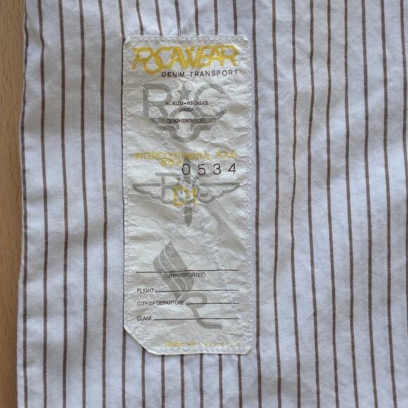 Rocawear Short Sleeve Button Down Shirt Size XL Brown White - Picture 4 of 6